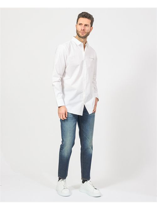 Chemise Richmond X pour homme avec logo sur la poitrine RICHMOND X | UMP25340CAWHITE